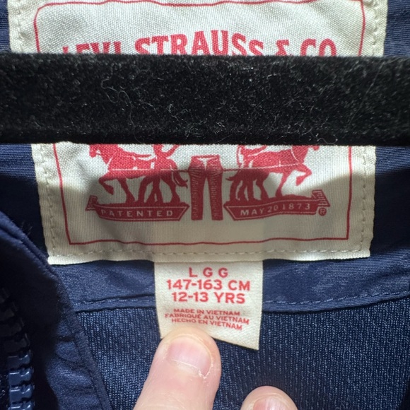 Levi's Kids Fleece Jacket - Navy and Cream - Picture 3 of 4